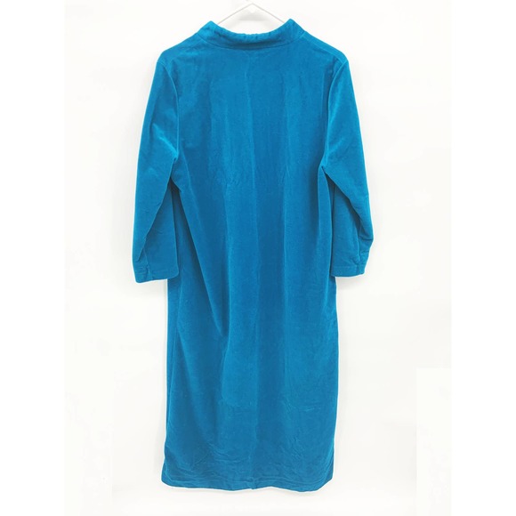 Vintage JC Penny Robes Velour 70s Nightgown Robe House Dress Gown Size 16 - Picture 5 of 7